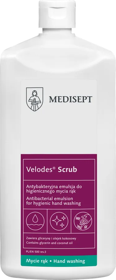 MEDISEPT Velodes Scrub Antybakteryjna emulsja do higienicznego mycia rąk 500ml
