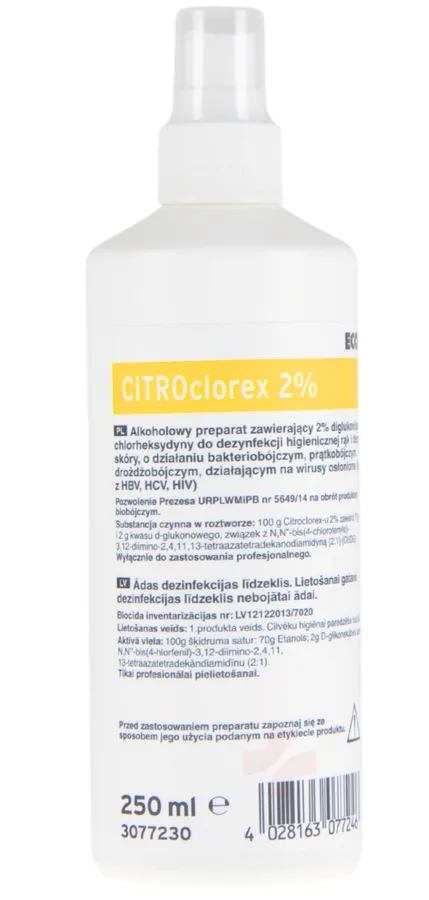 ECOLAB CITROCLOREX 2% Butelka z atomizerem 250ml
