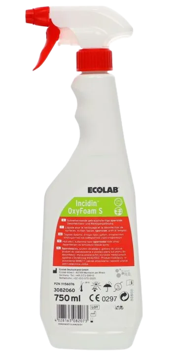ECOLAB INCIDIN OXYFOAM S Pianka do mycia i dezynfekcji 750ml
