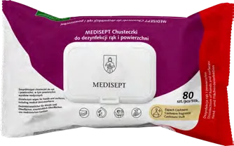 MEDISEPT Chusteczki do dezynfekcji rąk i powierzchni a80 zap.cashmere